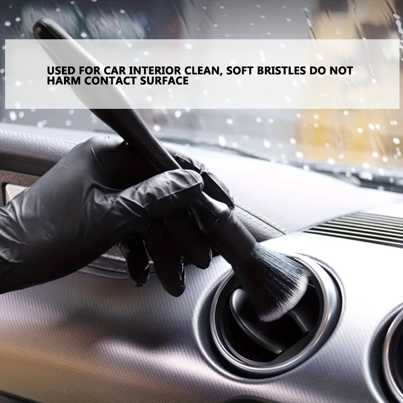 Car Detail Brush 3pcs Set, Wheel Brush, Soft-bristled Interior Gap Brush, Car Wash Tool Cleaning Brush Set